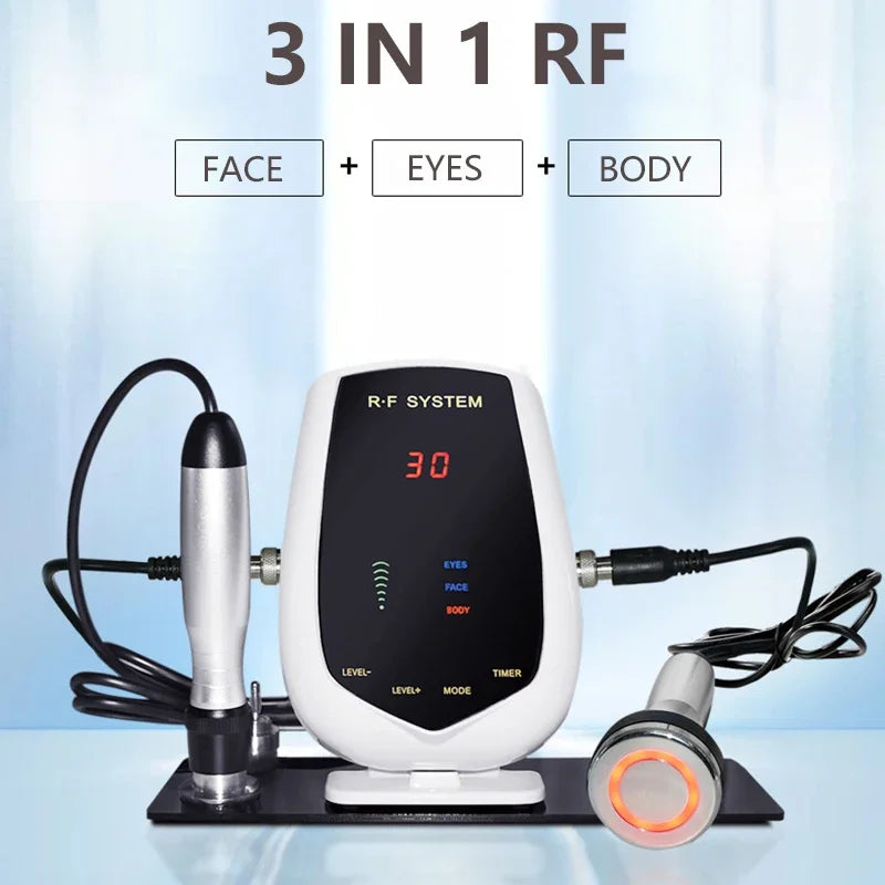 Professional 5MHz RF Skin Tightening Machine - 3-in-1 Tripolar Facial & Body Rejuvenation Device