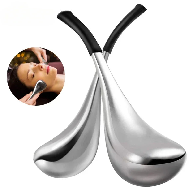 Stainless Steel Ice Globes for Face - Cryo Facial Massage Tools for Skin Tightening & Puffiness Relief