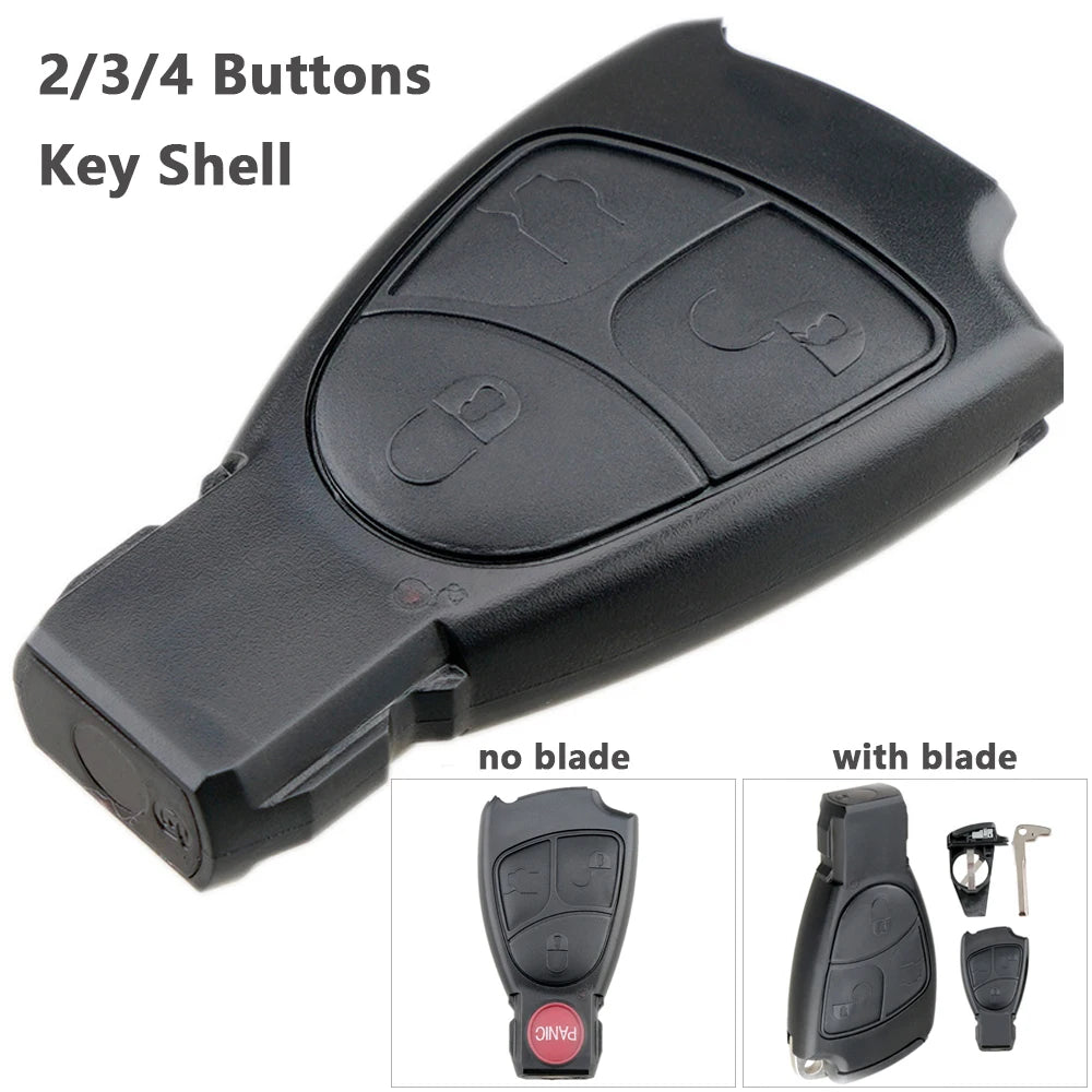 Replacement Key Shell for Mercedes-Benz – Durable Car Remote Case for W168, W202, W203, W208, W210, W211