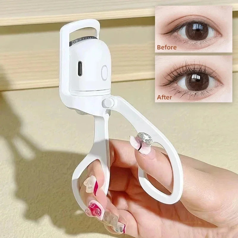 Electric Heated Eyelash Curler with USB Charging & Quick Heat-Up for Long-Lasting Curl