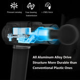 High-Power Professional Massage Gun for Deep Tissue Muscle Relief with 6 Heads & Long Battery Life