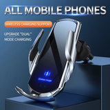 30W Magnetic Car Wireless Charger & Phone Holder - Fast Qi Charging, Auto-Clamping
