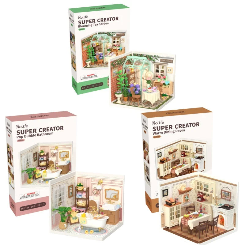 DIY Miniature House Kit – Super Creator Series 3D Puzzle for Adults & Teens