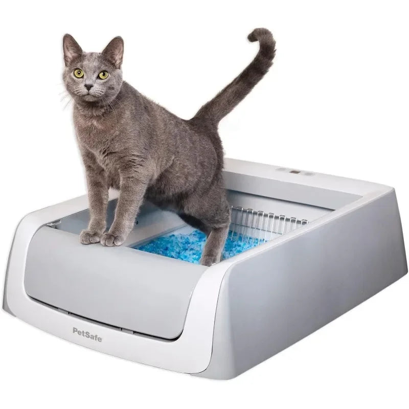 Self-Cleaning Crystal Cat Litter Box – Automatic Odor Control & Hands-Free Cleanup
