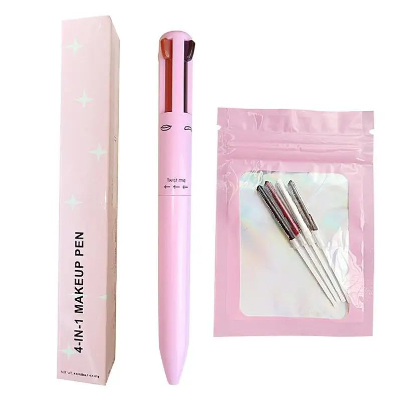 4-in-1 Waterproof Eyebrow Pencil - Long Lasting Eyebrow & Eyeliner Makeup Pen