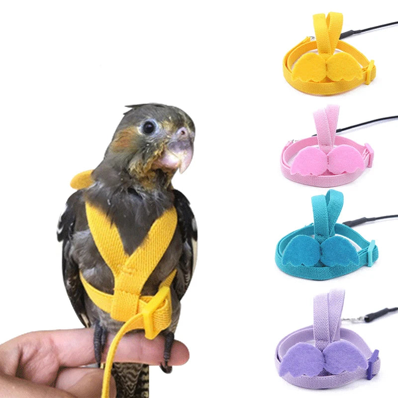 Adjustable Parrot Flying Harness with Leash – Safe & Comfortable Bird Flight Training Gear
