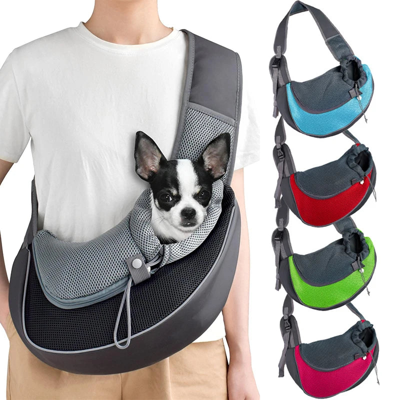 Breathable Pet Carrier Sling Backpack for Small Dogs & Cats – Comfortable Travel Bag for All Seasons