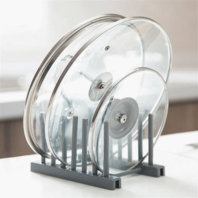 Space-Saving Dish Drying Rack – Multi-Functional Plate & Lid Holder