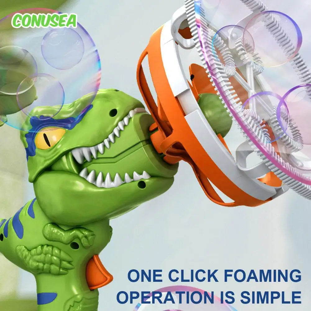 Dinosaur Bubble Gun Toy – 2-in-1 Electric Bubble Blower for Kids Outdoor Play