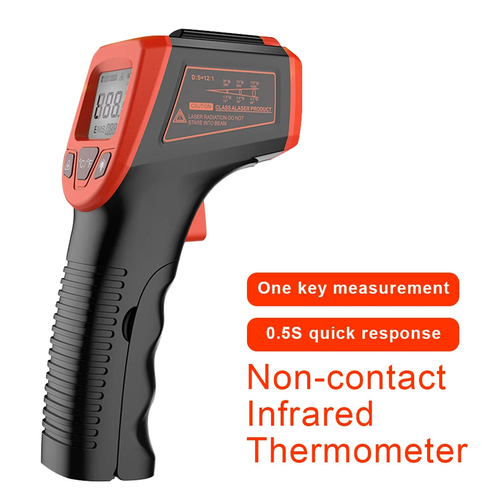 Non-Contact Infrared Thermometer – Digital Laser Temperature Gun for Industrial & Household Use