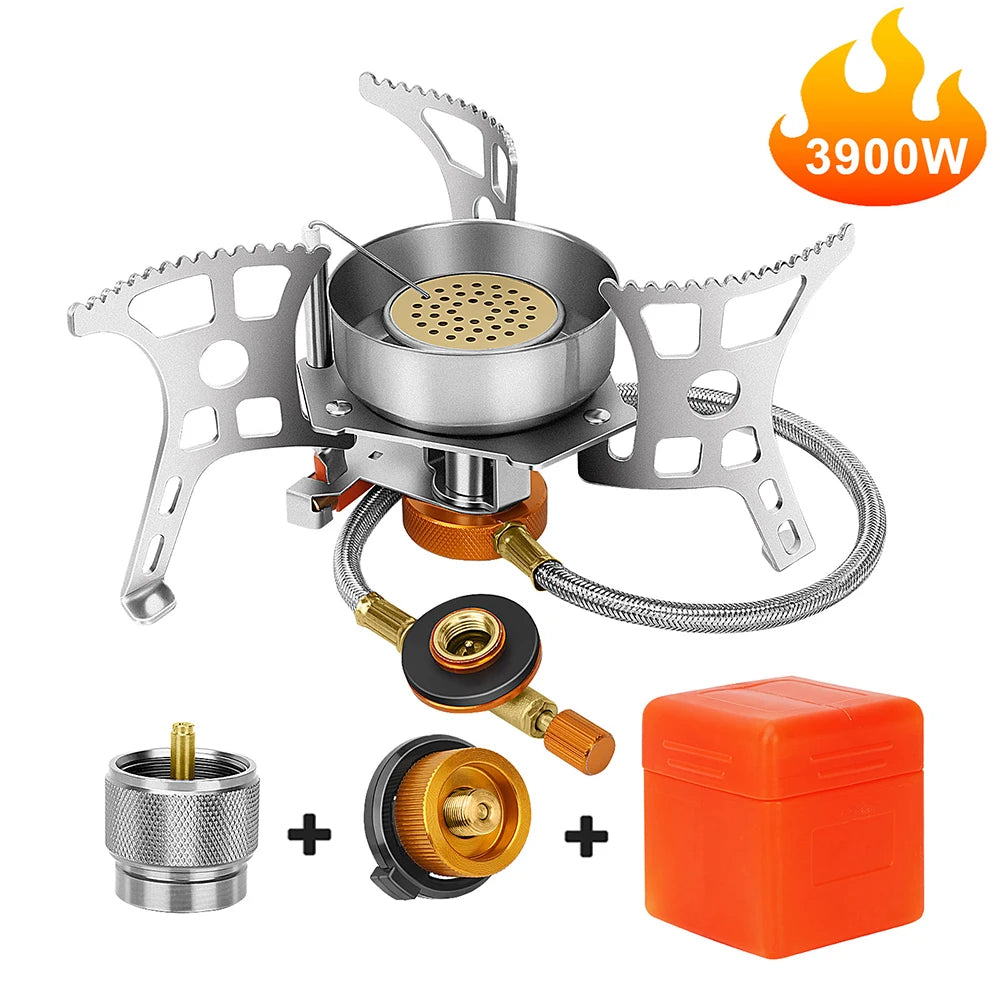 3900W Windproof Portable Camping Stove – High-Efficiency Outdoor Gas Burner