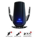 30W Magnetic Car Wireless Charger & Phone Holder - Fast Qi Charging, Auto-Clamping