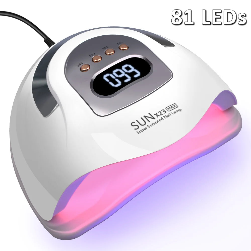Professional UV LED Nail Lamp – High-Power 81 Bead Gel Polish Dryer for Salon & Home Use