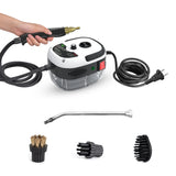 Limpiador a vapor de mano de alta presión: 2500 W de potencia, 6 configuraciones de velocidad y tanque de agua grande