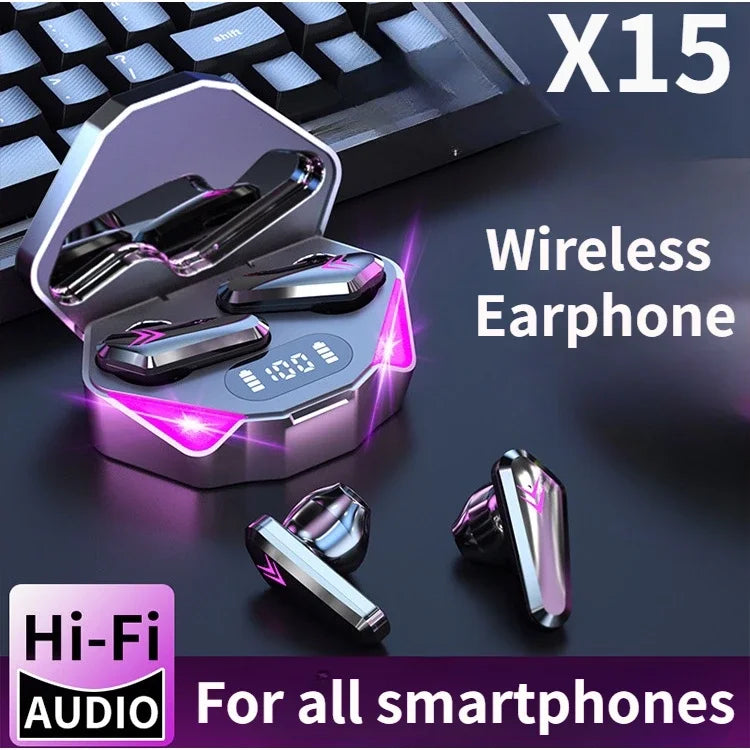 2024 TWS Gaming Earbuds - 65ms Low Latency Bluetooth Earbuds with Mic for Mobile & PC Gaming