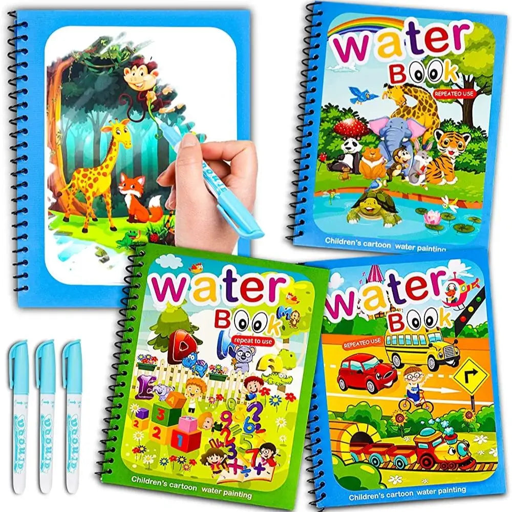 Magic Water Drawing Book for Kids – Reusable Montessori Sensory Toy