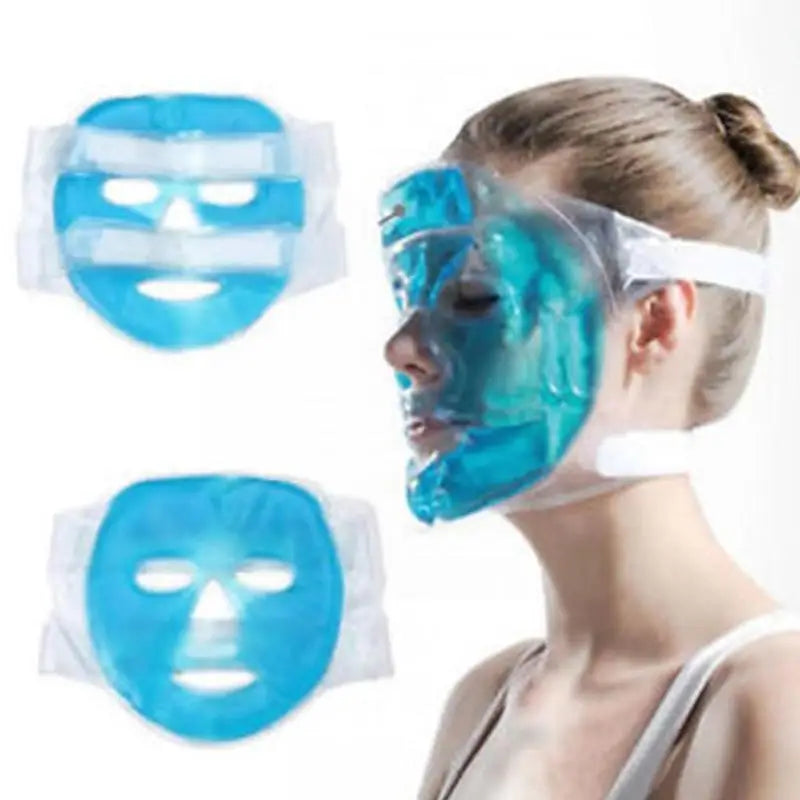 Reusable Cold Gel Face Mask - Cooling & Moisturizing Facial Compress for Puffiness & Dark Circles