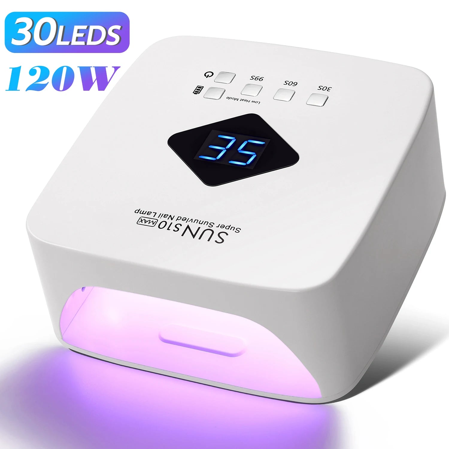 Rechargeable UV LED Nail Lamp with Timer – Wireless 120W Nail Dryer for Gel Polish