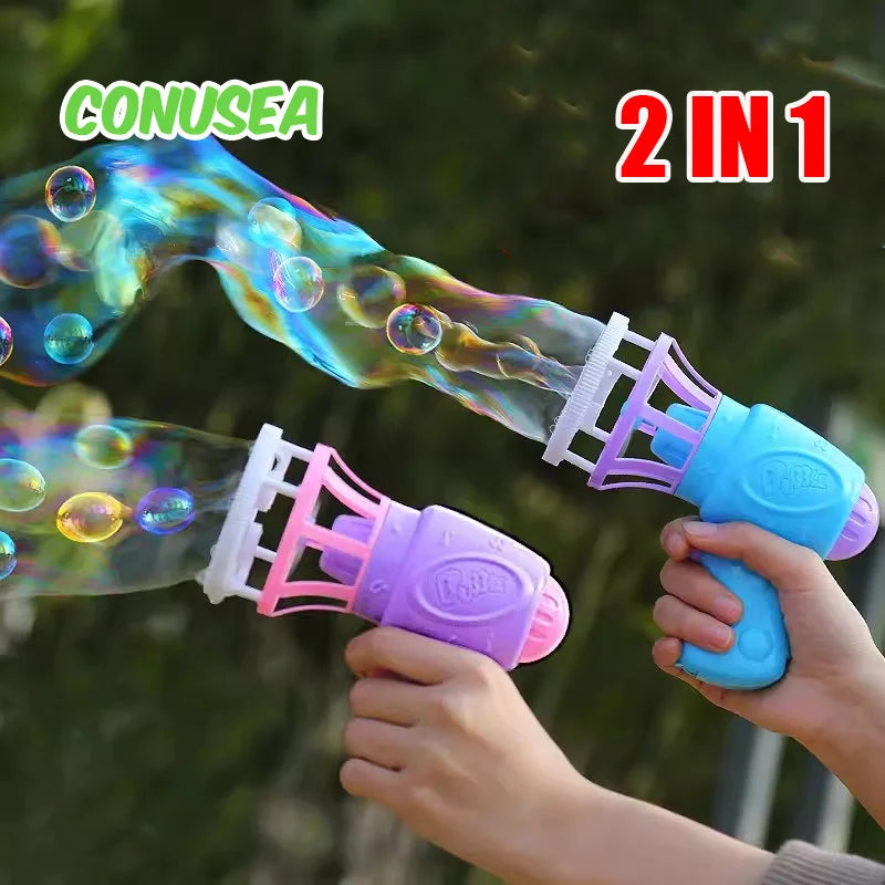 Bubble Gun Toy for Kids – Long-Range Bubble Blower with Fun Bubbles in Bubbles Effect