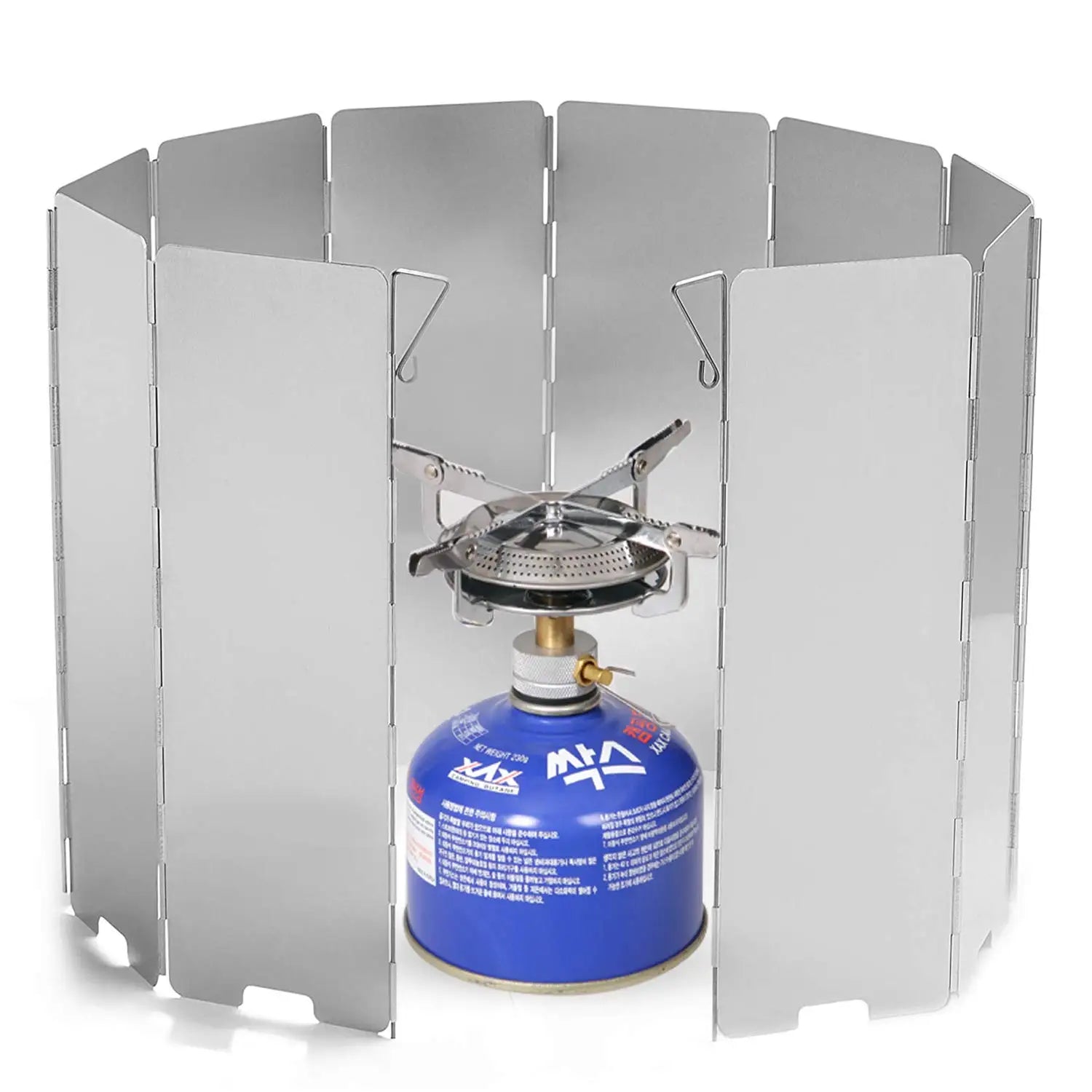 Foldable Aluminum Alloy Windshield for Outdoor Camping Stove – Portable Windproof Screen