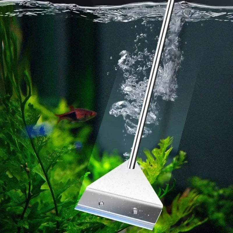 Aquarium Plant Scraper Tool – Durable Stainless Steel Cleaner for Fish Tanks