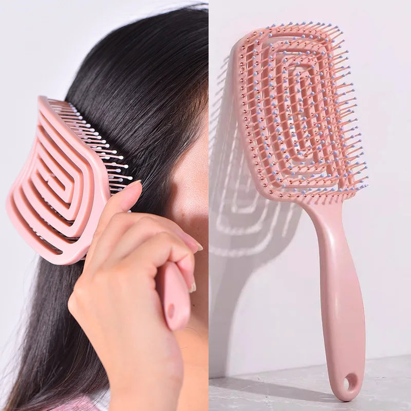 Elastic Scalp Massage Comb for Detangling and Hair Styling