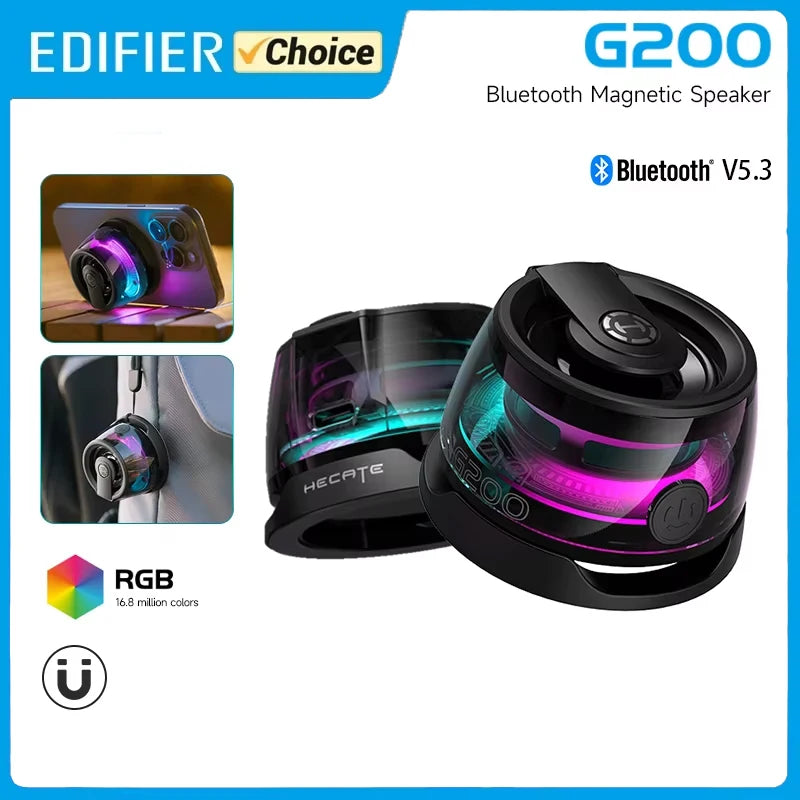 Magnetic Portable Bluetooth Speaker with RGB Lighting & Game Mode