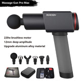 High-Power Professional Massage Gun for Deep Tissue Muscle Relief with 6 Heads & Long Battery Life