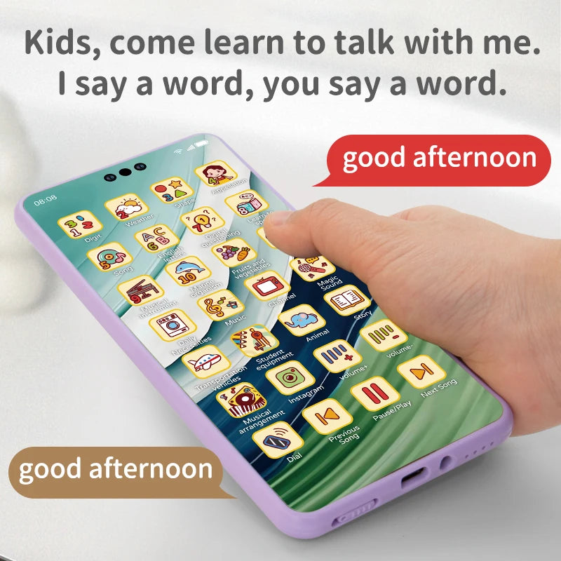 Interactive Learning Toy Phone for Kids - Educational English Vocabulary & Music Toy