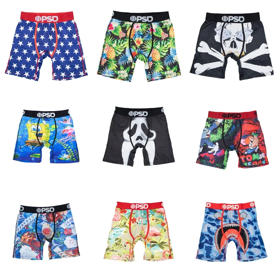 Sexy Men's Underwear Boxers – Breathable Printed Boxer Briefs & Trunks in Plus Size