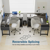Modern L-Shaped Computer Desk for Home and Office