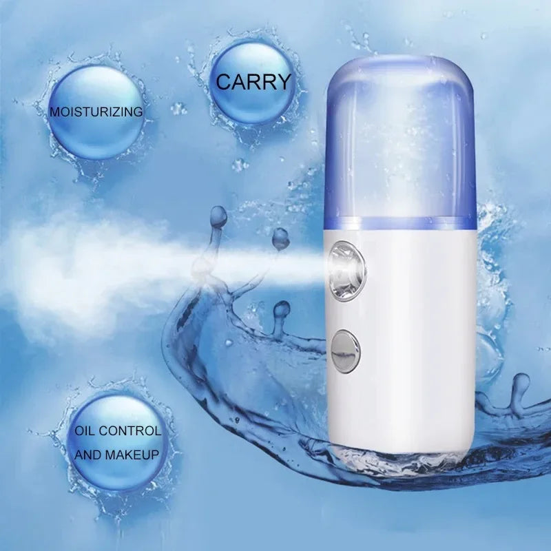 Portable Nano Mist Facial Sprayer – USB Rechargeable Hydration & Skin Rejuvenation Device