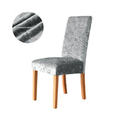 1 funda de tela brillante de terciopelo para silla: funda elegante y elástica para cualquier ocasión