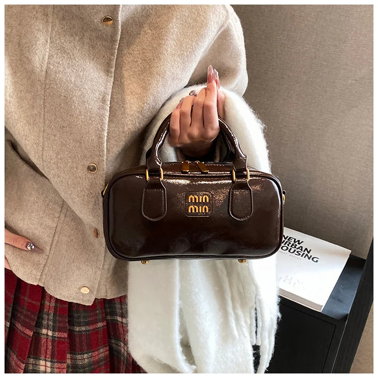 Versatile PU Leather Bowling Bag with Interior Zipper Pocket – Unisex, Fashionable & Practical