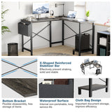 Modern L-Shaped Computer Desk for Home and Office