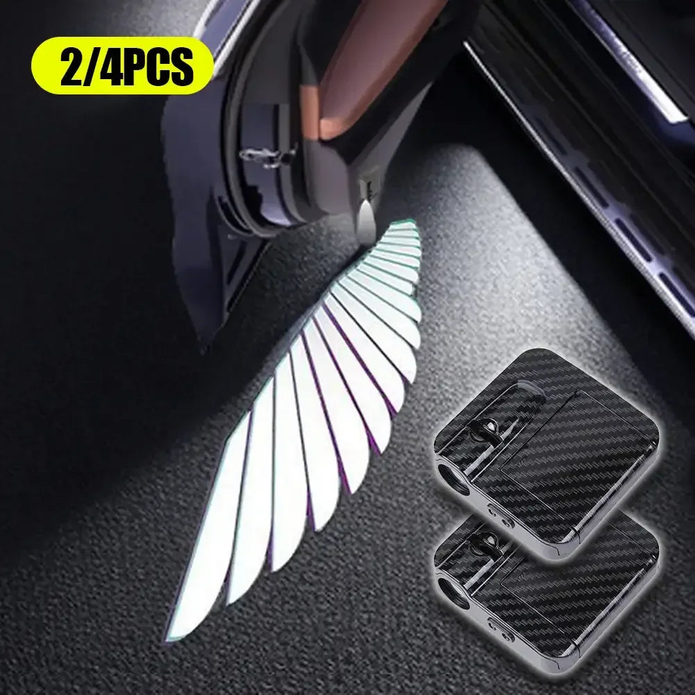 Universal Angel Wings LED Door Projector Lights – Wireless Car Welcome Lights (2/4pcs)