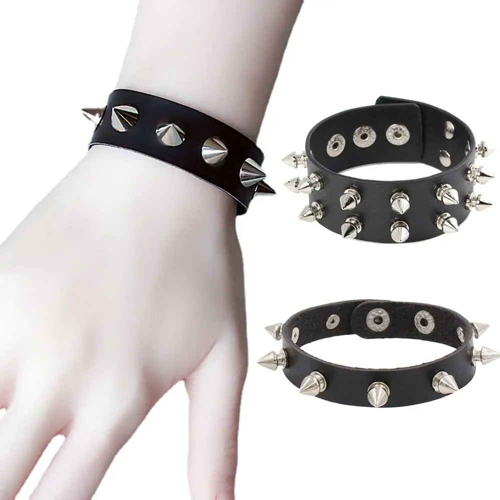 Unisex Studded Leather Chain Bracelet – Bold, Stylish, and Uniquely You