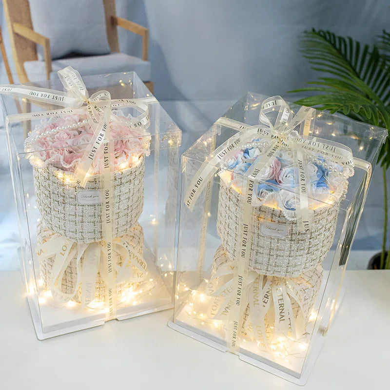 Eternal Soap Rose Bouquet - Luxury Artificial Flower Gift Box for Women