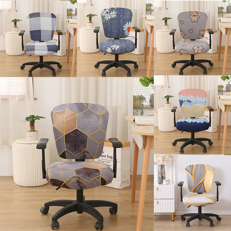 Stretchable Chair Covers 2-Pack – Spandex, Universal Fit for Office & Dining Chairs