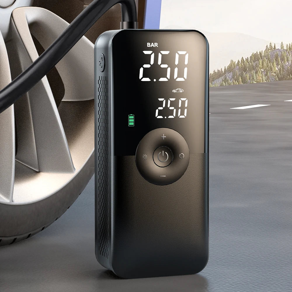 Cordless Digital Tire Inflator with LED Light and 150 PSI Air Compressor