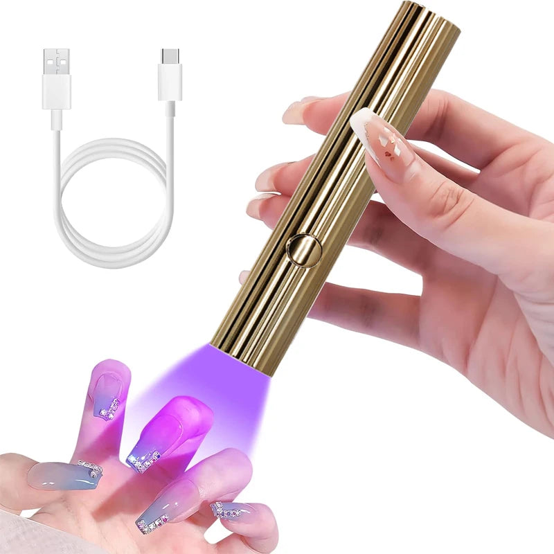 Mini UV LED Nail Lamp – Portable Rechargeable Gel Nail Dryer Pen
