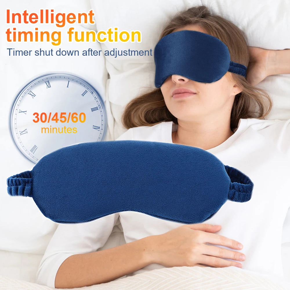 Reusable Heated Eye Mask with Far-Infrared Therapy – Adjustable Temperature & Timer