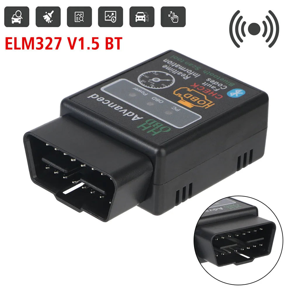 Bluetooth OBD2 Car Diagnostic Scanner for Android, iOS & Windows
