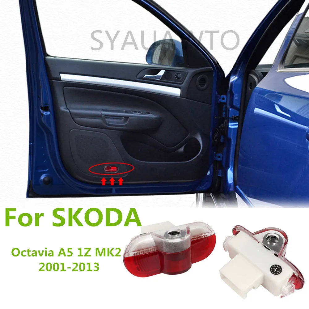 Skoda Octavia A5 Ghost Shadow Welcome Lights (2001-2013 Models) - LED Door Projector