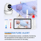 Monitor de video HD para bebés de 5 pulgadas con cámara: seguro, inalámbrico y con cobertura total