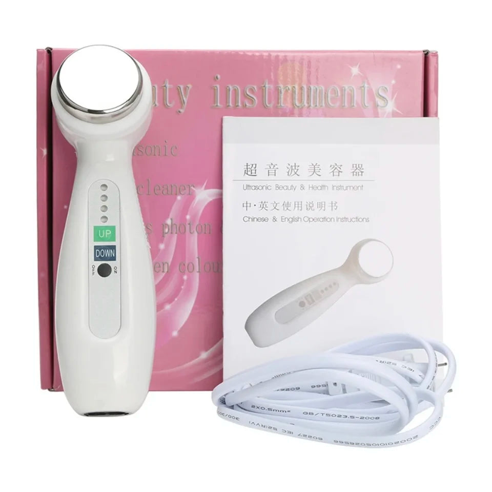 Ultrasonic Skin Tightening & Anti-Acne Facial Massager – 1MHz Cavitation Body Slimming Spa