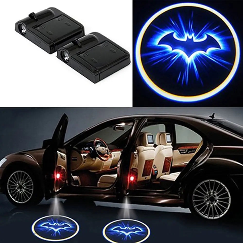 Bat Logo LED Car Door Projector Light - Wireless Welcome Laser Lamp for Vehicles