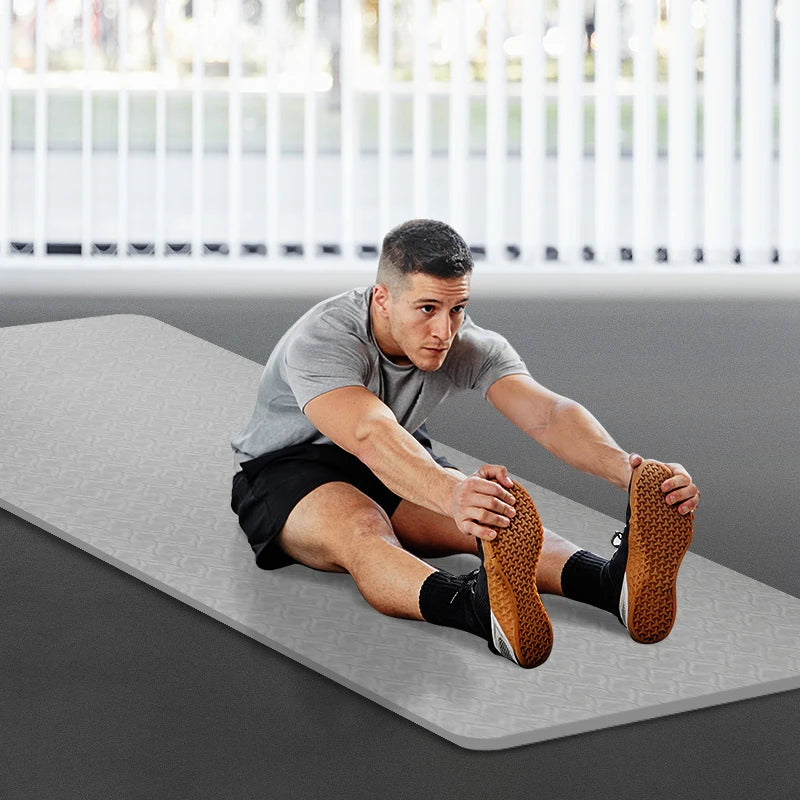 Extra Long Non-Slip Yoga Mat for Tall Men & Women – TPE 6mm Thick Exercise Mat for Home Workouts, Pilates & Stretching