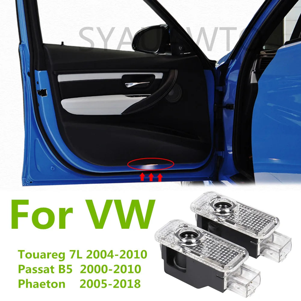 VW LED Door Projector Lights - Ghost Shadow Welcome Lights for Passat, Touareg & Phaeton