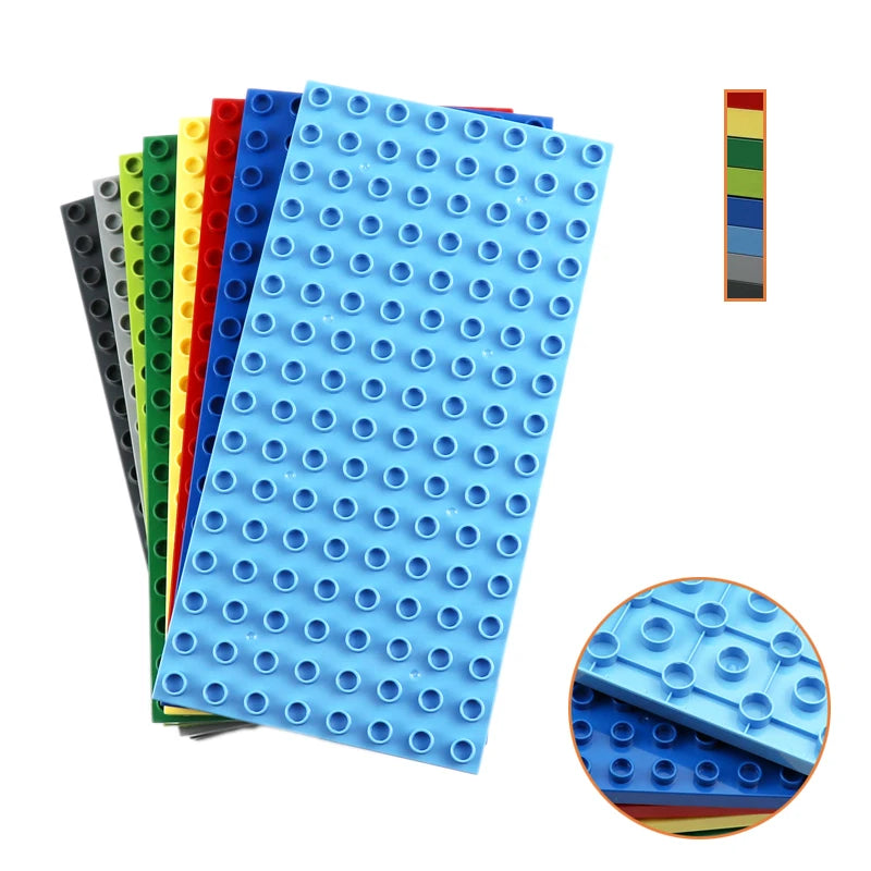 Big Size 8x16 Building Block Baseplate – Compatible with Duplo Bricks